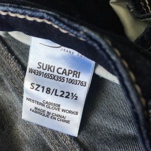 Silver Suki Capri size 18